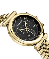 Ferragamo Women's Swiss Chronograph Ora Gold Ion Plated Stainless Steel Bracelet Watch 40mm