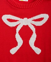 Epic Threads Girls Knit-In Bow Crewneck Sweater, Created for Macy's