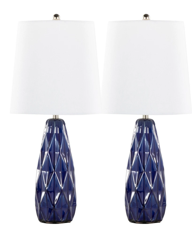 Lumisource Hex 20" Contemporary Ceramic Accent - Set of 2 Lamp