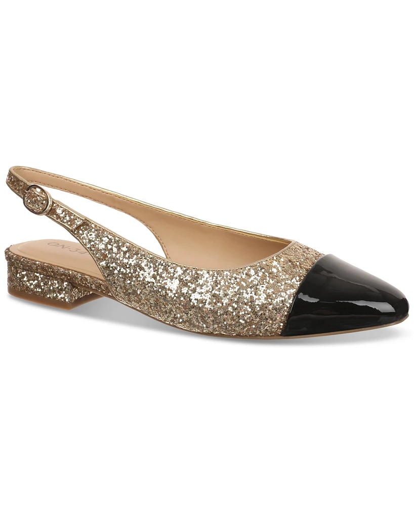 On 34th Women's Avril Capped-Toe Slingback Flats, Created for Macy's