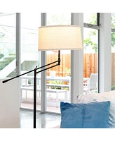 Brightech Ava 61" Led Modern Standing Floor Lamp with Fabric Drum Shade