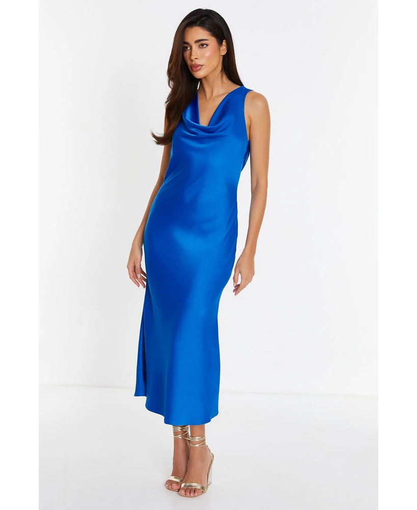 Quiz Women's Satin Slip Midi Dress