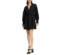 En Saison Women's Benedetta Cotton Tie-Waist Shirtdress