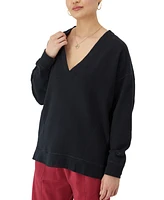 Champion Women's Oversized V-Neck Sweatshirt