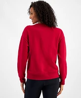 Id Ideology Women's Fleece V-Neck Sweatshirt, Created for Macy's