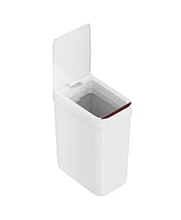 iTouchless 3 Gallon Sensor Bathroom Trash Can, 10 Liter Slim Touchless Small Smart Bedroom Garbage Waste Basket Bin with Motion Lid