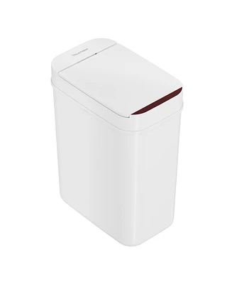 iTouchless 3 Gallon Sensor Bathroom Trash Can, 10 Liter Slim Touchless Small Smart Bedroom Garbage Waste Basket Bin with Motion Lid