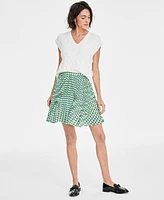 On 34th Women's Pleated Pull-On Mini Skirt, Created for Macy's