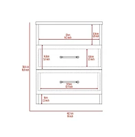 Fm Furniture Oklahoma Nightstand,Two Drawers