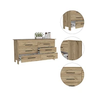 Fm Furniture Luxor 6 Drawer Double Dresser