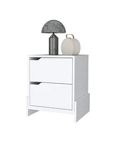 Fm Furniture Lovell Nightstand with Sturdy Base and 2-Drawers