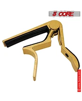 5 Core Guitar Capo Gold Premium Aluminum Capo for Acoustic Guitars Ukulele Banjo Mandolin Bass Superior Build Quality Professional Musical Instrument