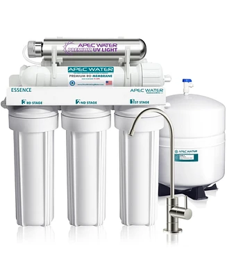 Apec Water Systems Essence Stainless Steel Uv Disinfecting 6-Stage 75 Gpd Reverse Osmosis Water Systems for Drinking Water - Assorted Pre