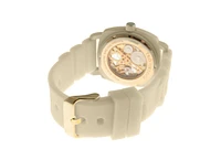 Tko Women's Cream Mechanical Movement Skeleton Watch with Rubber Band