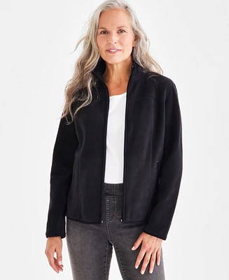 Style & Co Women's Polar Fleece Mock-Neck Jacket, Created for Macy's