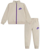 Nike Little Girls New Impression Swoosh-Pattern Tracksuit Jacket & Pants, 2 Piece Set