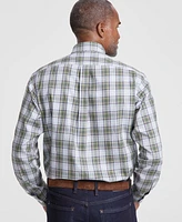 Club Room Men's Fellow Plaid Dress Shirt, Created for Macy's