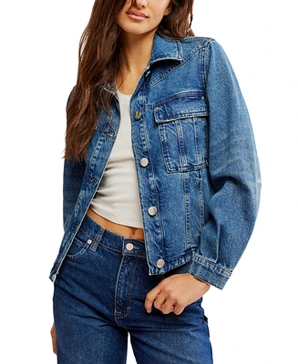 Free People Women's Cotton Jade Classic Denim Jacket