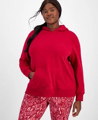 Id Ideology Plus Relaxed Fleece Hoodie, Created for Macy's