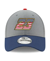 New Era Men's Gray/Navy Bubba Wallace Salute 9FORTY Adjustable Hat