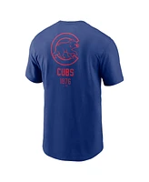 Nike Men's Royal Chicago Cubs Large Logo Back Stack T-Shirt