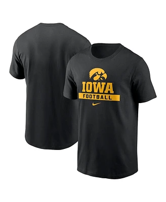 Nike Men's Black Iowa Hawkeyes Football T-Shirt