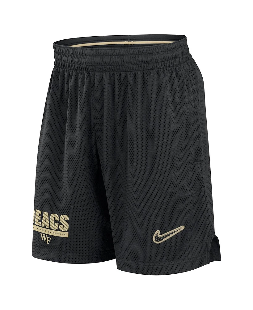 Nike Men's Black Wake Forest Demon Deacons 2024 Sideline Mesh Shorts