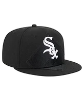 New Era Men's Black Chicago White Sox Shadow Logo 59FIFTY Fitted Hat