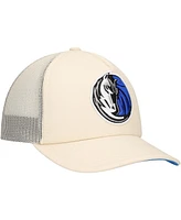 Mitchell & Ness Men's Cream Dallas Mavericks Trucker Adjustable Hat