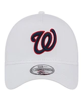 New Era Men's White Washington Nationals Tc A-Frame 9FORTY Adjustable Hat