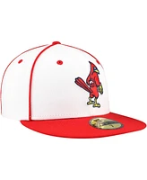 New Era Men's White/Red Memphis Redbirds Authentic Collection 59FIFTY Fitted Hat