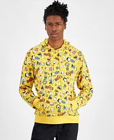 Hybrid Men's Peanuts Charlie Brown & Friends Regular-Fit Printed Fleece Hoodie