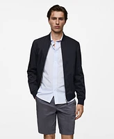 Mango Men's Zip Detail Bomber Jacket