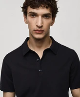 Mango Men's Fine-Knit Polo Shirt