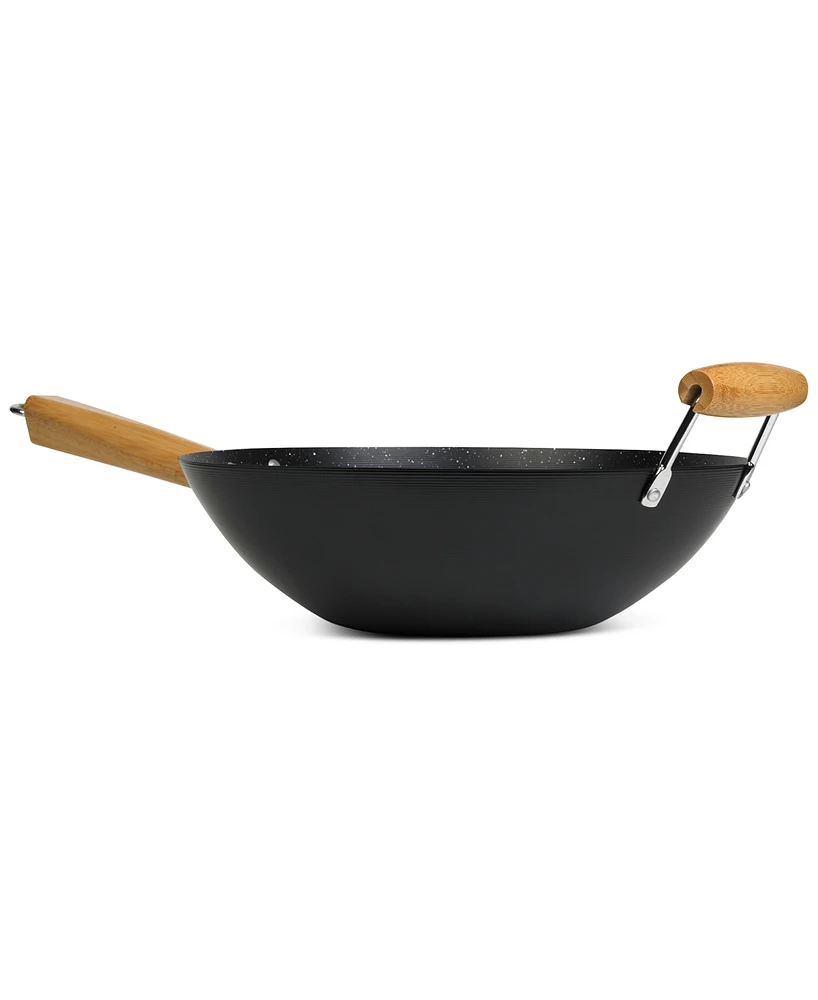 Sedona Kitchen Carbon Steel Nonstick Helper Handle 14" Wok