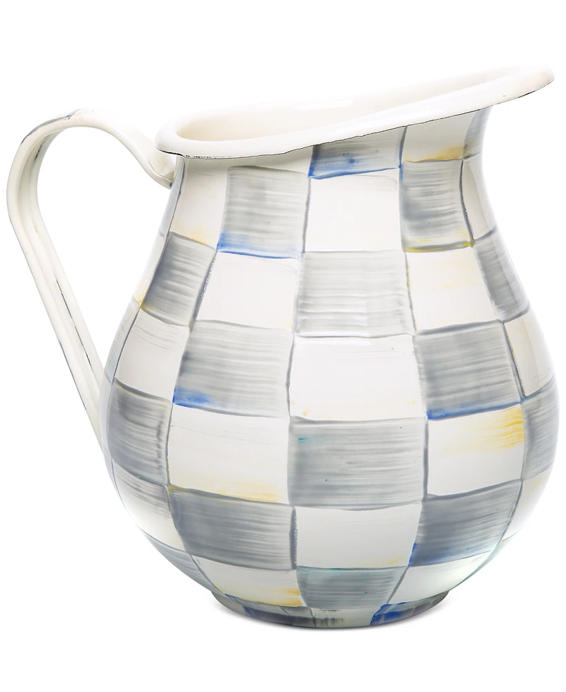 Mackenzie-Childs Sterling Check Pitcher