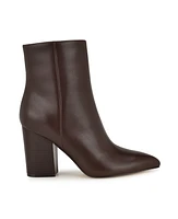 Nine West Women's Plum Block Heel Pointy Toe Dress Booties