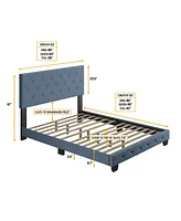 Boyd Sleep Chloe Linen Upholstered Platform Bed Frame