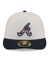 New Era Men's Black Atlanta Braves 2024 Fourth of July Low Profile 59FIFTY Fitted Hat