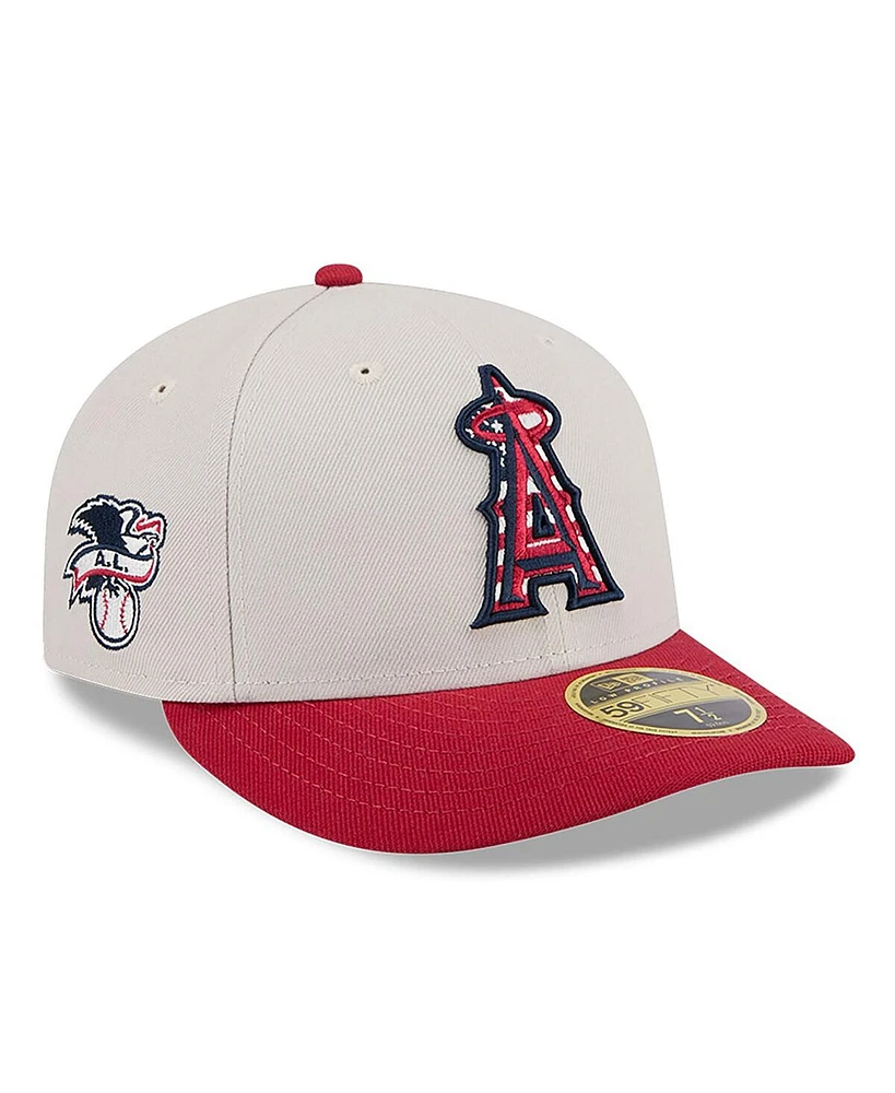 New Era Men's Red Los Angeles Angels 2024 Fourth of July Low Profile 59FIFTY Fitted Hat