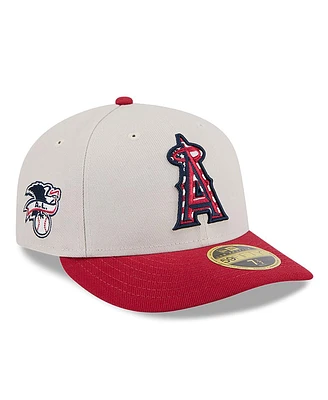 New Era Men's Red Los Angeles Angels 2024 Fourth of July Low Profile 59FIFTY Fitted Hat