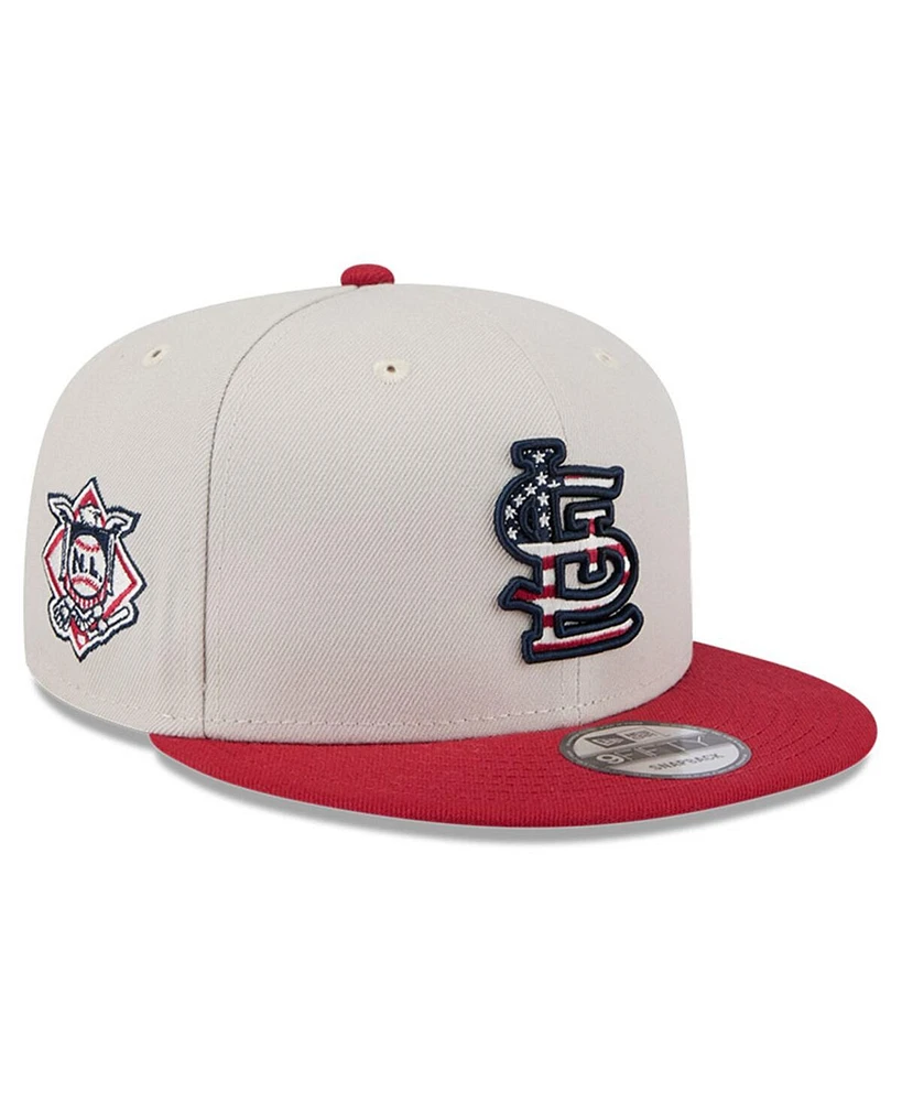 New Era Men's Red St. Louis Cardinals 2024 Fourth of July 9FIFTY Snapback Hat