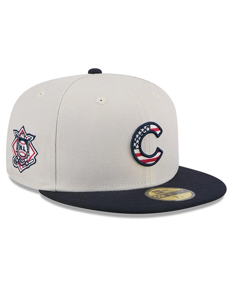 New Era Men's Black Chicago Cubs 2024 Fourth of July 59FIFTY Fitted Hat