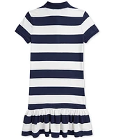 Polo Ralph Lauren Big Girls Striped Stretch Mesh Dress