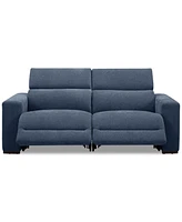 Nevio 2-Pc. Fabric Power Headrest Sectional with 2 Motion Chairs