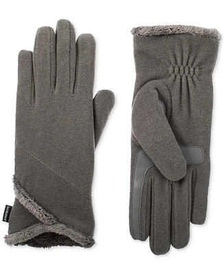 Isotoner Signature Women's Stretch Fleece Overlap Water-Repellent Gloves