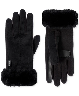 Isotoner Signature Women's Mya smartDRI Faux-Fur Cuff Gloves