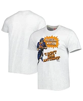 Homage Men's Russell Wilson Ash Denver Broncos Caricature Player Tri-Blend T-Shirt