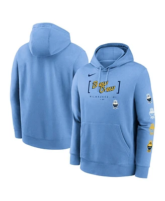 Nike Men's Powder Blue Milwaukee Brewers City Connect Club Pullover Hoodie