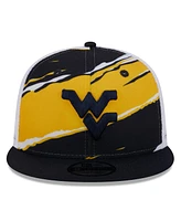 New Era Men's Navy West Virginia Mountaineers Tear Trucker 9FIFTY Snapback Hat